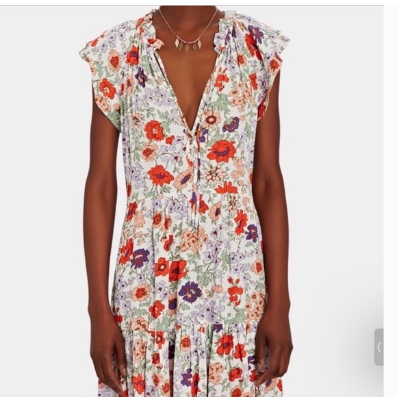 Veronica Beard Zee Tiered Floral-Print Dress - Picture 2 of 9